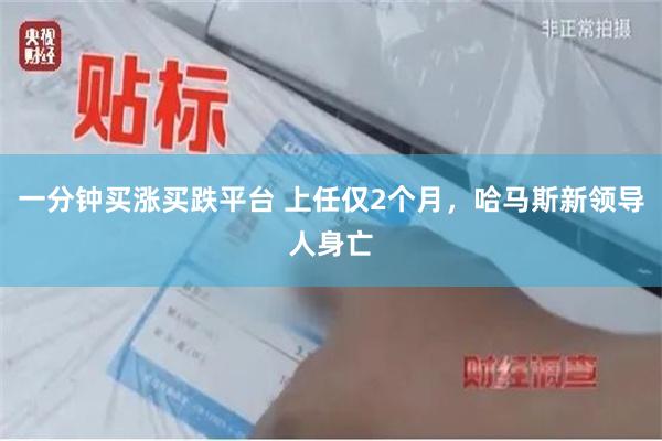 一分钟买涨买跌平台 上任仅2个月，哈马斯新领导人身亡