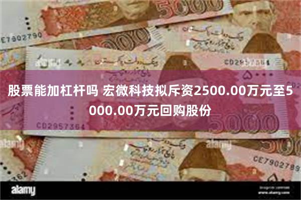 股票能加杠杆吗 宏微科技拟斥资2500.00万元至5000.00万元回购股份