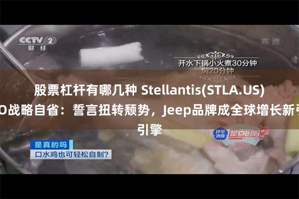 股票杠杆有哪几种 Stellantis(STLA.US) CEO战略自省：誓言扭转颓势，Jeep品牌成全球增长新引擎